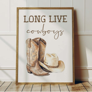 Pôster Viva Cowboys Crianças Decoração de Sala Oci