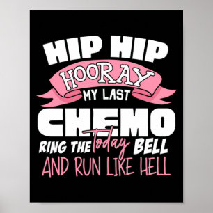 Poster Viva Hip Hip Hurra Celebração da Última Quimiotera
