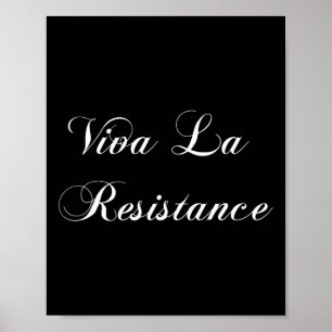 Poster Viva La Resistência Francesa Resistir Anti Trump -