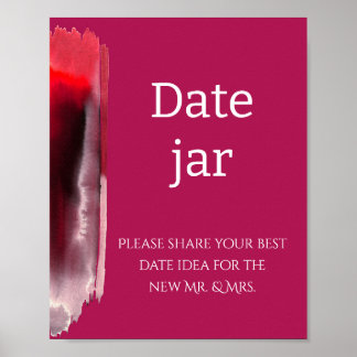 Poster Viva Magenta, Jarrinha de datas minimalista chá de