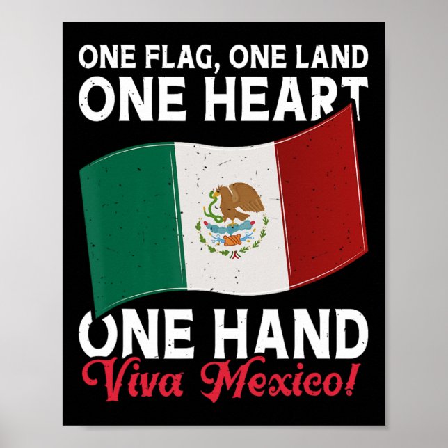 Poster Viva México - Bandeira do México Dia da Independên (Frente)