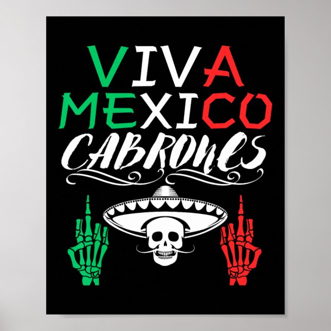 Poster Viva México Dia da Independência dos Cabrones Band (Frente)