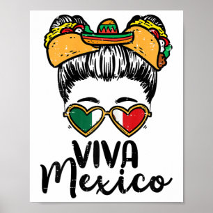 Poster Viva Mexico Girl Cinco De Mayo Independência Mexic