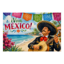 Viva México Mariachi guitarra praia lembrança