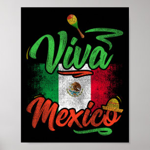 Poster Viva México México Mulheres Negras Cinco De Mayo M