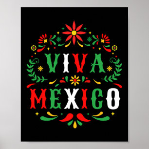 Poster Viva México Para O Dia Da Independência Mexicana E