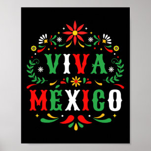 Poster Viva México Para O Dia Da Independência Mexicana E