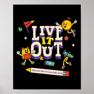 Poster Viva-o Amar Como Jesus Vbs 2025 Acampamento Cristã
