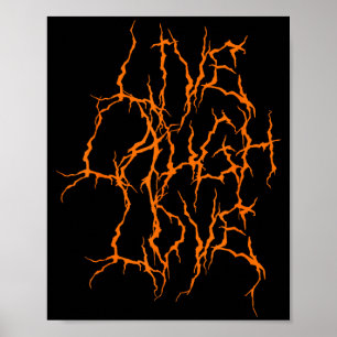Poster Viva Ria Amor Divertido Pesado Metal Preto Irônico