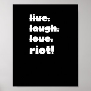 Poster Viva. Ria. Amor. Riot! Aplicativo Gear-ativista
