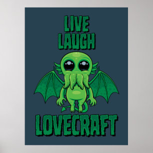 Poster Viva Ria Lovecraft Cthulhu Fofo