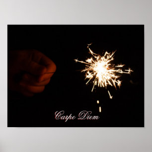 Poster Viva sua vida cintilante como um fogos de artifíc