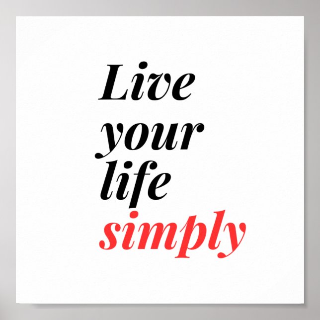 Poster Viva sua vida simplesmente (Frente)