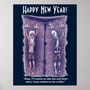 Poster Viva Um Pouco Azul Escuro