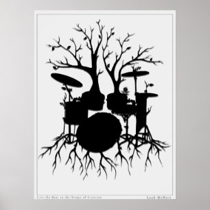 Poster Vive a batida ao ritmo da arte do cilindro do ~ da