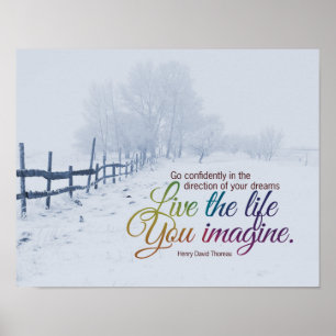 Poster Vive a vida onde você imagina citações