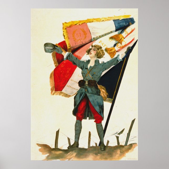 Poster Vive la France 1918 (Frente)