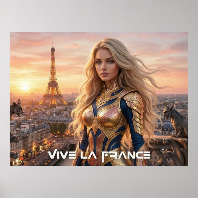 POSTER VIVE LA FRANCE - PARIS (Frente)