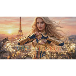 PÔSTER VIVE LA FRANCE - PARIS