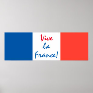 Pôster Vive La France - Sinalizador Personalizável