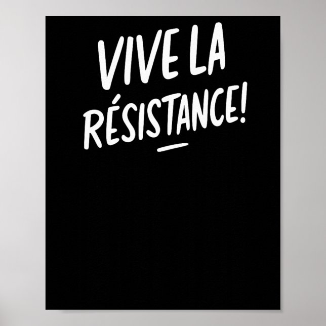 Poster Vive La Resistance Resist Trump (Frente)