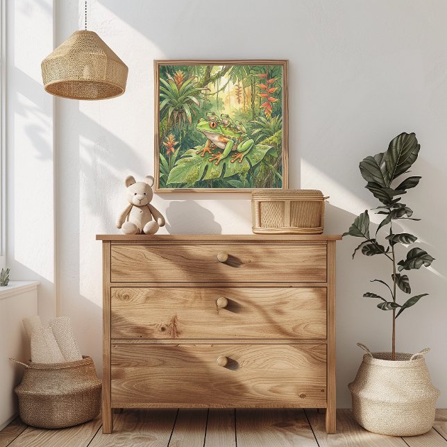 Poster Viveiro da Mamãe Tree Frog e dos Girinos (Criador carregado)