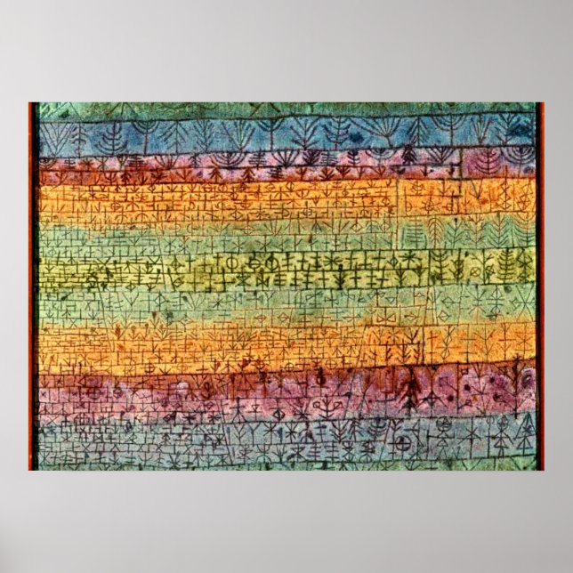 Poster Viveiro de árvores - Klee (Frente)