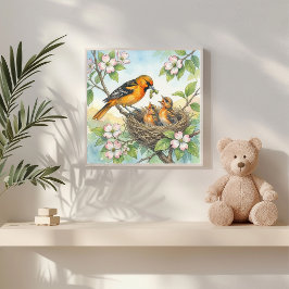 Poster Viveiro Mama Oriole e Filhotes