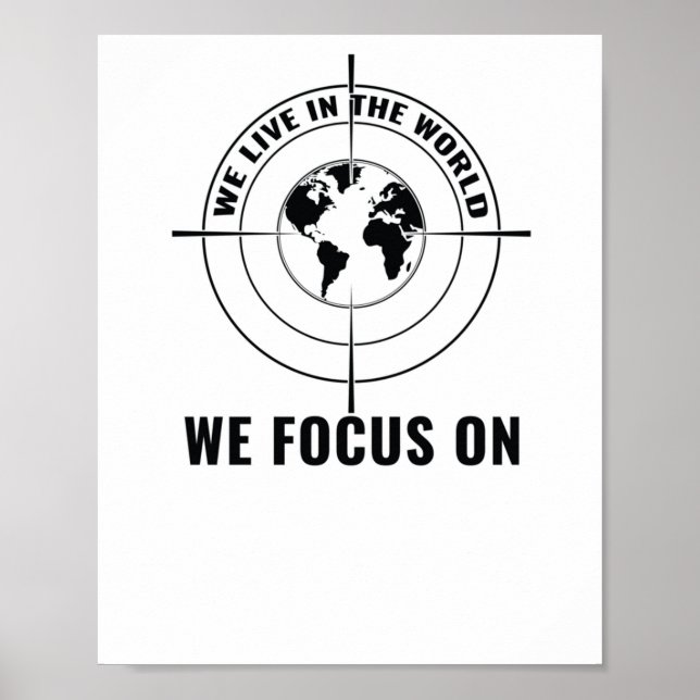 Poster Vivemos No Mundo Em Que Nos Concentramos - Percepç (Frente)