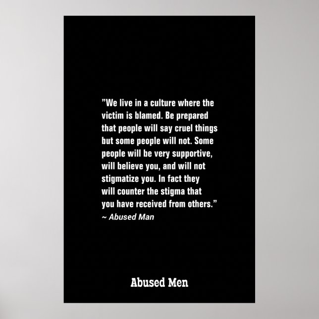 Poster Vivemos Numa Cultura Onde A Vítima... (Frente)