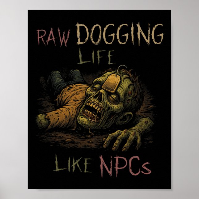Poster Vivenciando a Vida sem Filtro - Teag Zumbi Npc Gam (Frente)