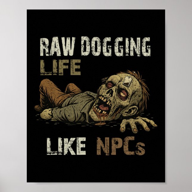 Poster Vivenciando a Vida sem Filtro - Teag Zumbi Npc Gam (Frente)
