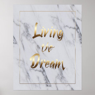 Poster Vivendo A Arte Da Parede Da Tipografia Inspiradora