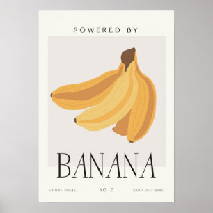 Poster Vivendo de forma minimalista e saudável com Banana