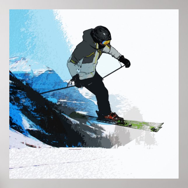 Poster Vivendo! - Descida Skier (Frente)