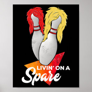 Poster Vivendo Em Uma Equipe Da Liga De Boliches Sobressa