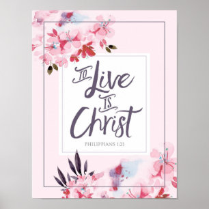 Poster Viver é Cristo