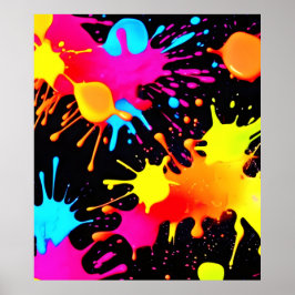 Poster Vivid Neon Abstrato Art em movimento