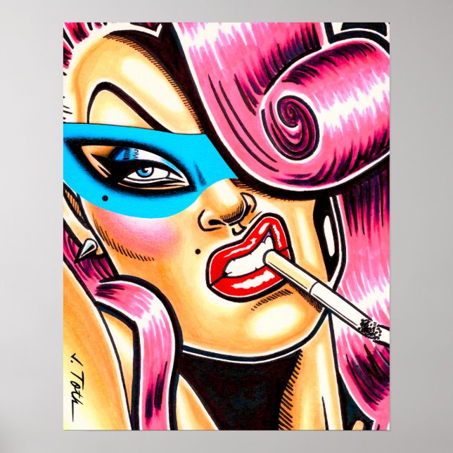 Poster Vixen mascarado (Frente)