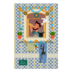 Pôster Vizinho da Festa Português do santo John Português