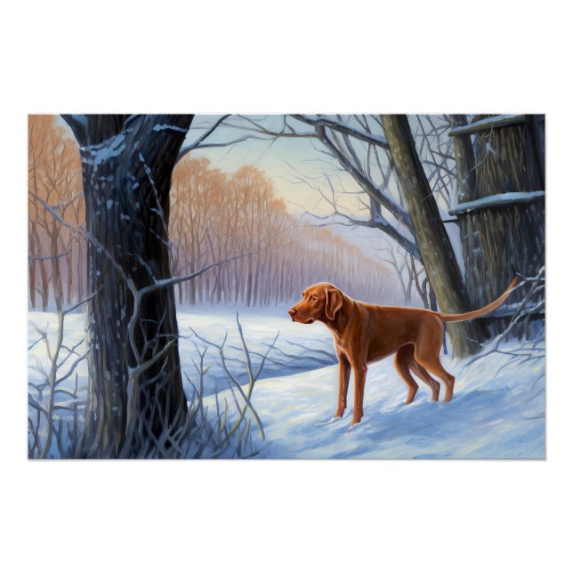 Pôster Vizla Deixe Nevar Natal  (Frente)