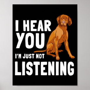 Poster Vizsla cão de caça esportivo húngaro não ouvindo