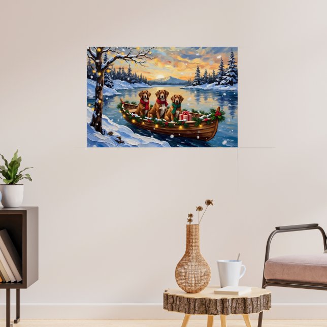 Poster Vizsla Christmas Boat Holiday (Sala de Estar 3)