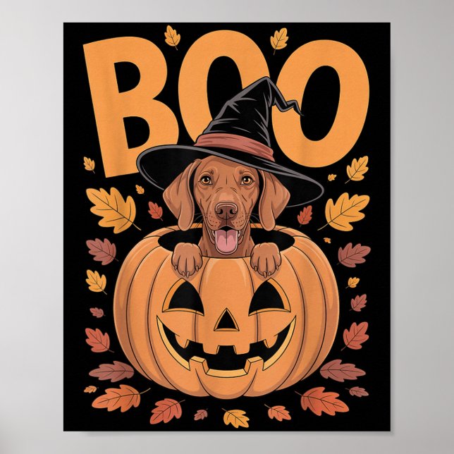 Poster Vizsla Costume On Pumpkin Halloween Vizsla  (Frente)
