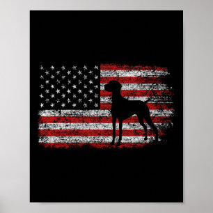 Poster Vizsla Patriota 4 De Julho Amante De Cachorro