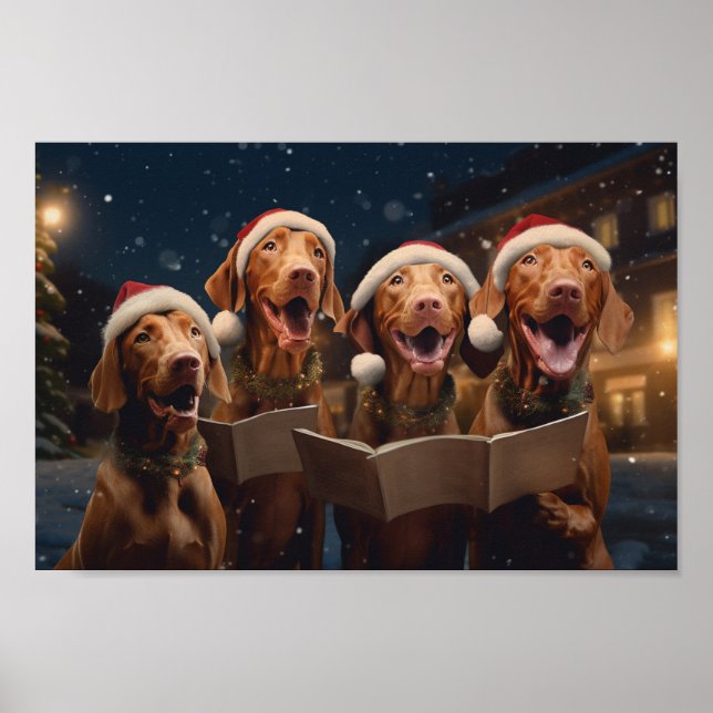 Poster Vizslas Christmas Caroling FEST (Frente)
