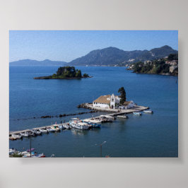 Poster Vlacherna Monastery in Corfu