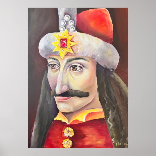 Poster Vlad Tepes Dracula Patrimônio Romeno (Frente)