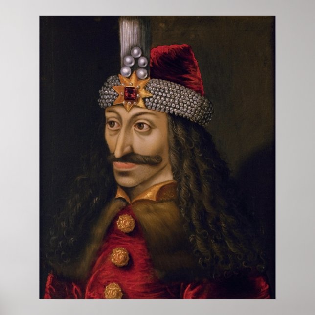 Poster Vlad tepes Impaler Voivode retrato Dracula histori (Frente)