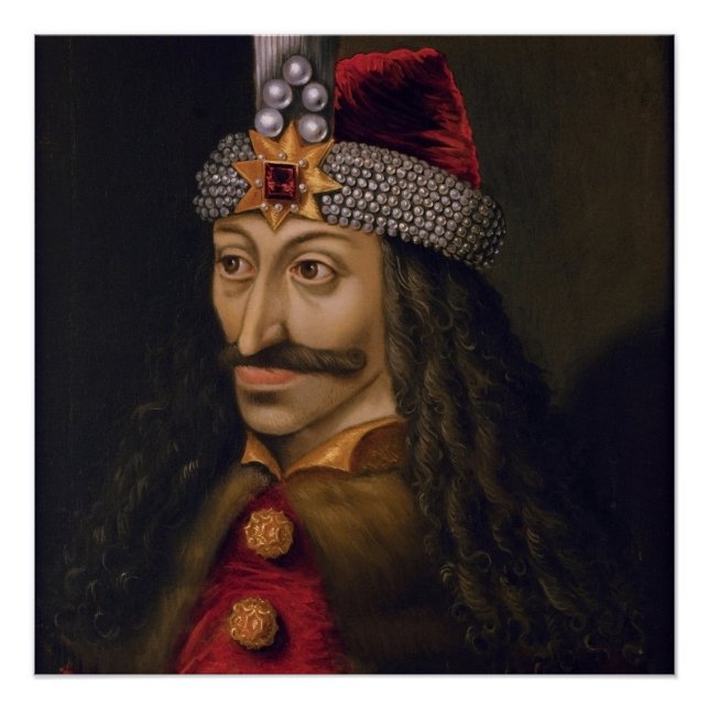 Pôster Vlad tepes Impaler Voivode retrato Dracula histori (Frente)